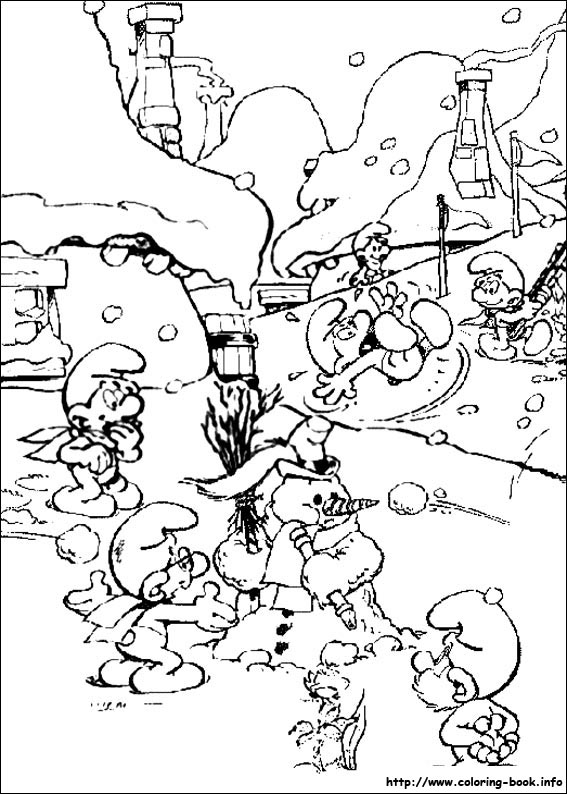 The Smurfs coloring picture